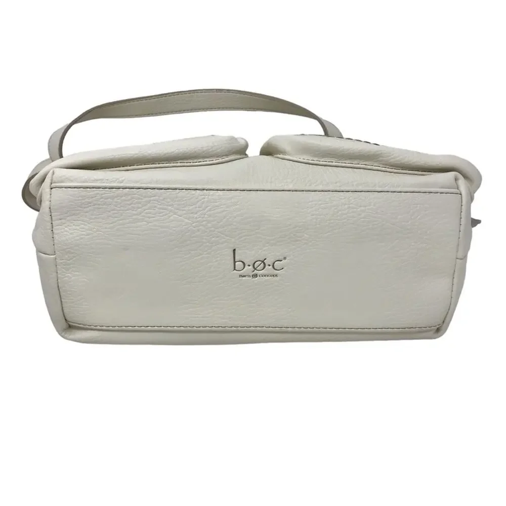 BOC Born Multi-pocket Purse Ivory Cream White Hobo Shoulder Bag